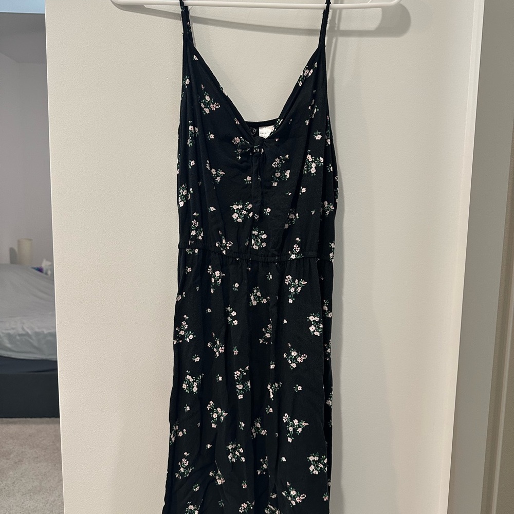 Floral Black Dress